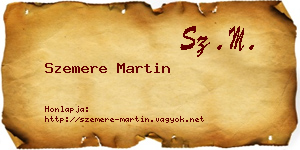 Szemere Martin névjegykártya